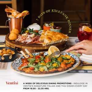 ventisi, alacarte, promotion, thai, italian, cuisine, bangkok, centara grand, centralworld