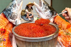 international buffet, dinner, salmon, pink night, thursday, ventisi, bangkok