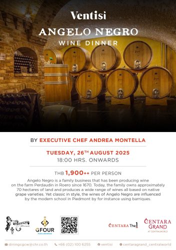 Wine Dinner_Ventisi_angelo negro_flyer wine dinner, dining, italian, thai, restaurant, bangkok, centara, grand, central world, angelo negro